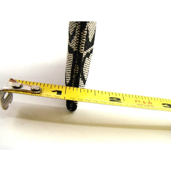 Brighton Small Coin Pocket Wallet Card Case Holder Black Heart Canvas Zip 4x3" - Picture 6 of 8